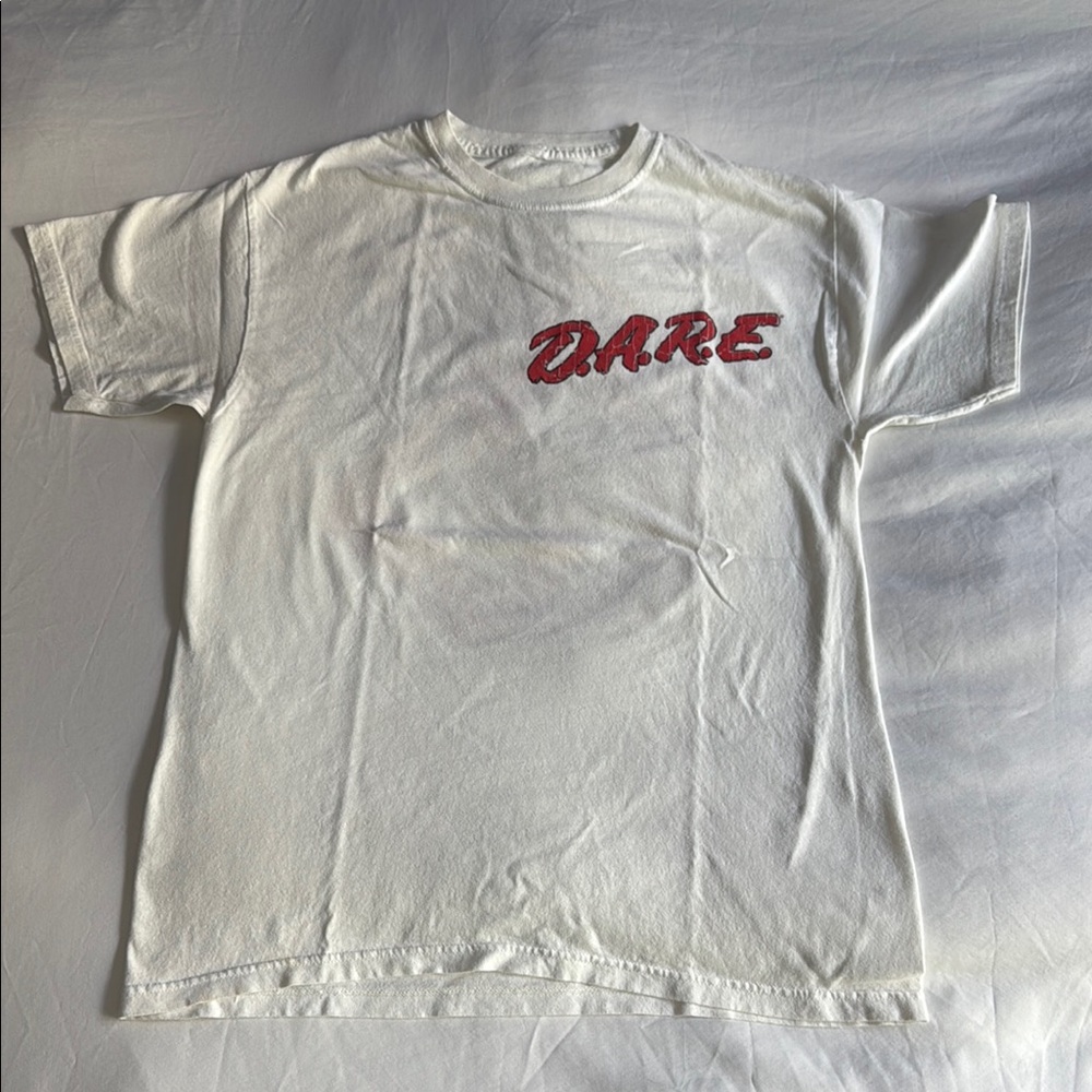 PacSun White and Red Short Sleeve Tee